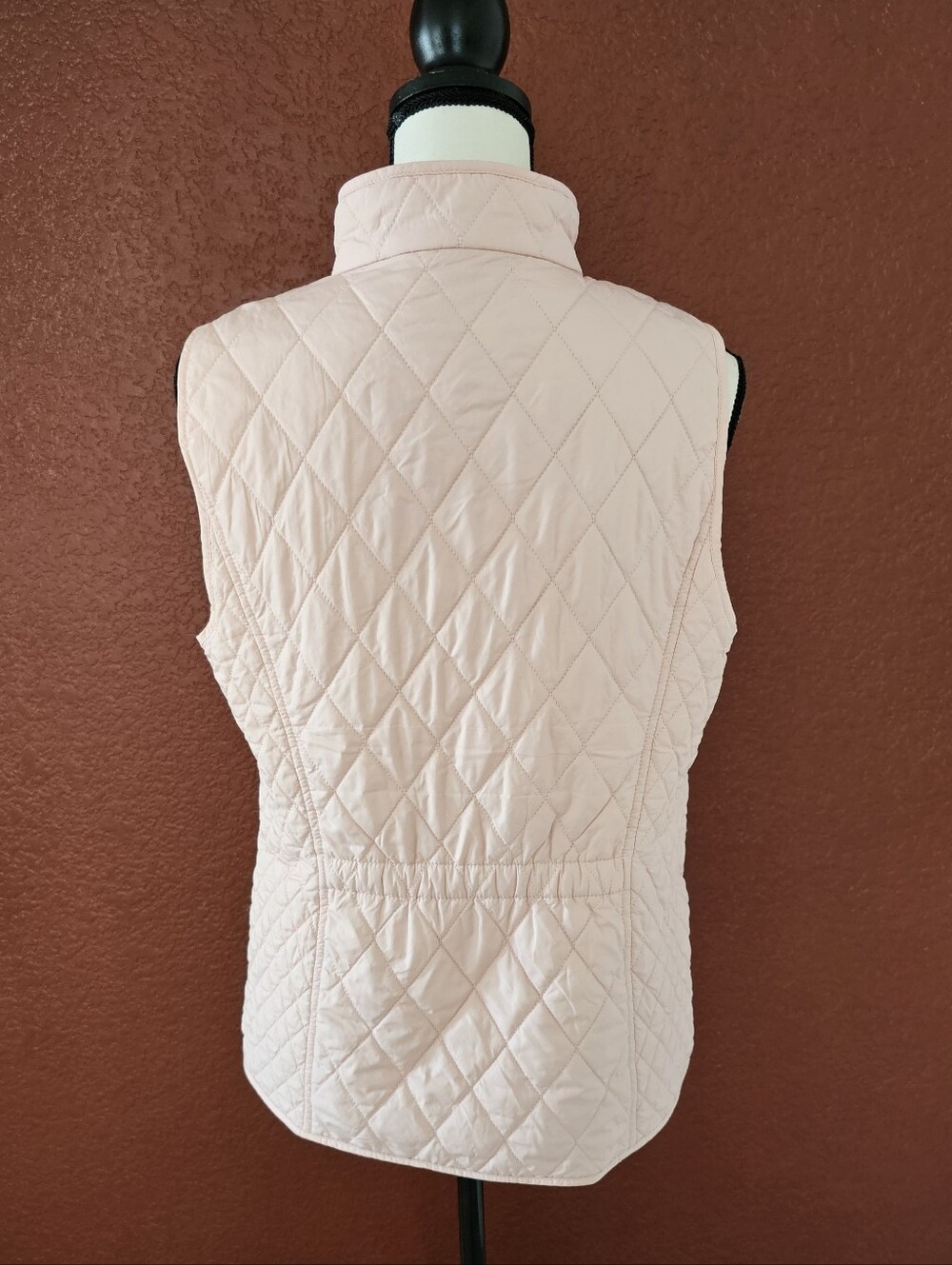 Talbots Pale Pink Quilted Vest - Picture 5 of 10
